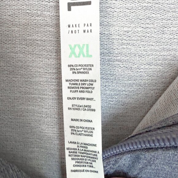 Linksoul Delta Performance Quarter Zip Pullover Men's Size XXL Gray Golfcore - Picture 8 of 8